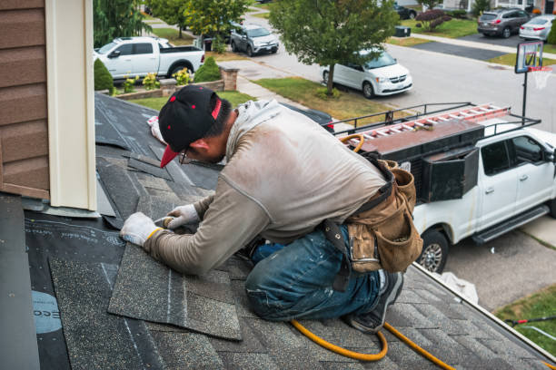 Professional Emergency Roof Repair technician working in Verona, ND